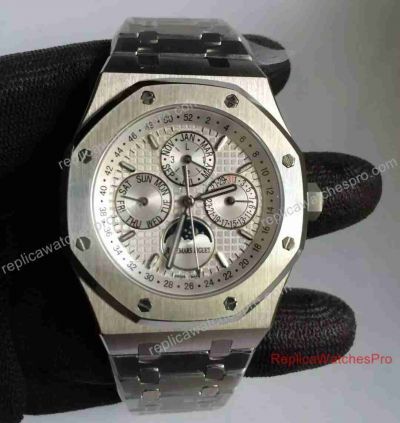 Audemars Piguet Royal Oak Replica Perpetual Calendar Watch SS White